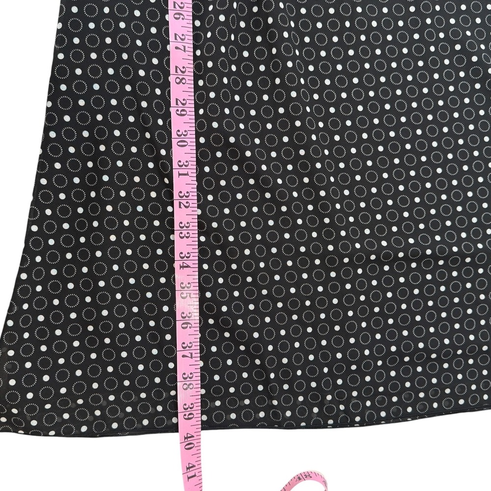 Wilfred Margaret Chiffon off the shoulder Midi Dress Black White Polka Dot XS - Picture 5 of 10